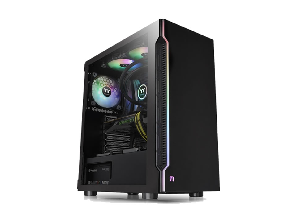 Gabinete ATX THERMALTAKE H200 TG RGB [CA-1M3-00M1WN-00] - SEM FONTE (2U3/HDA/VT/FI/1F)
