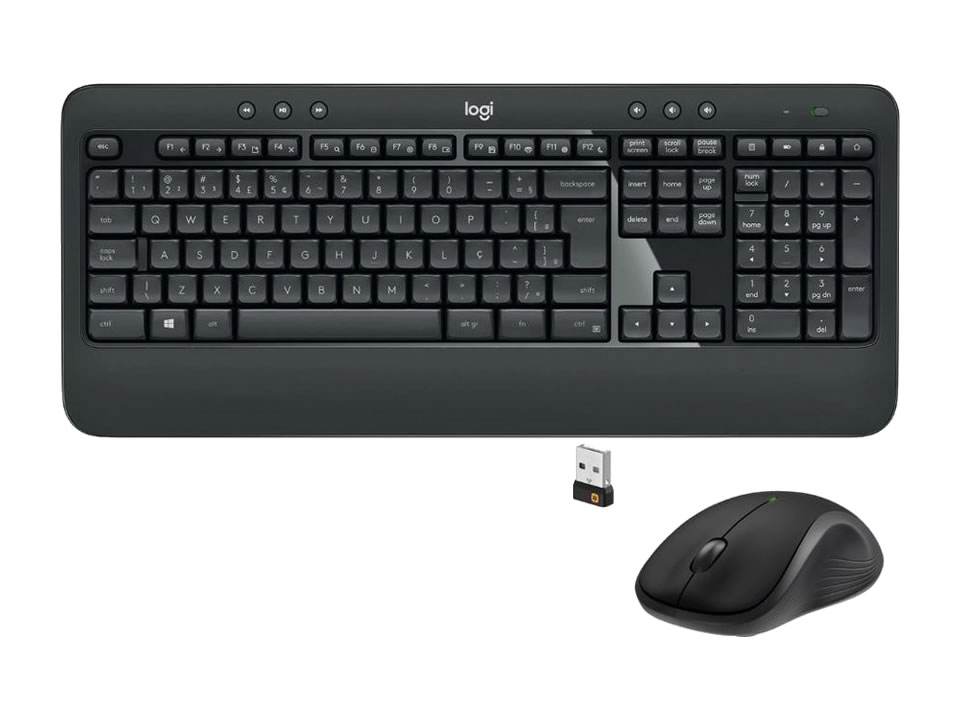 Kit Teclado + Mouse Sem Fio USB LOGITECH MK540 Advanced Preto