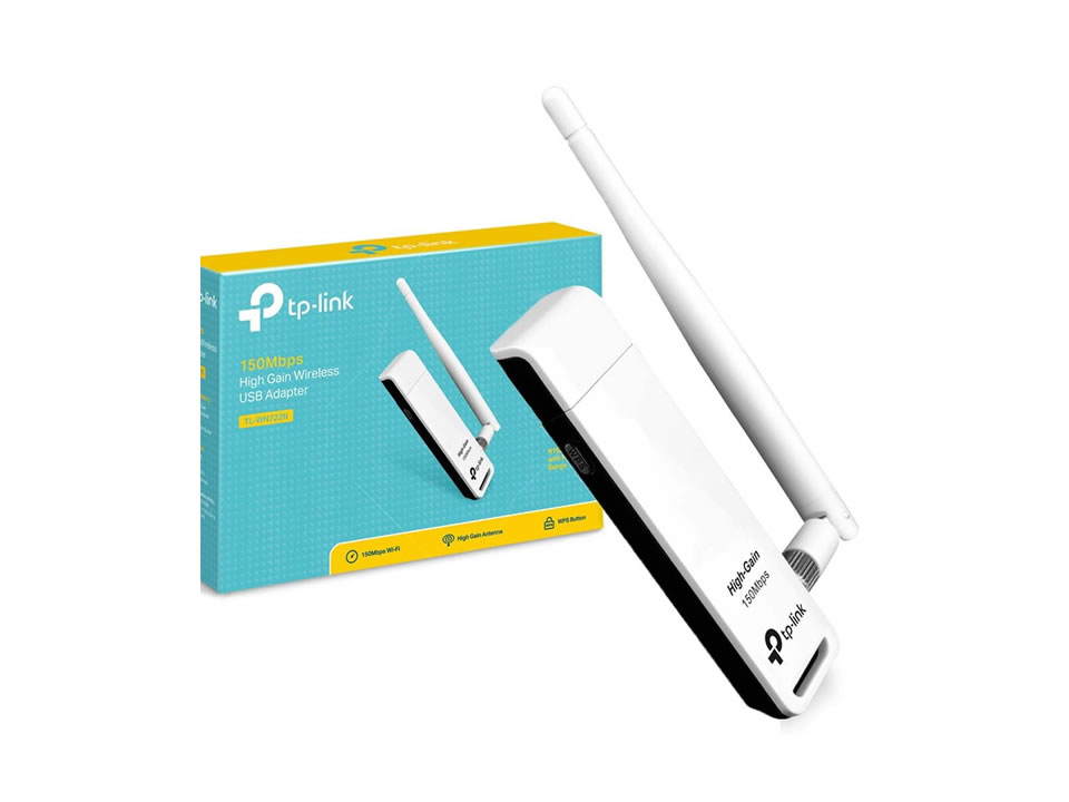 Wireless USB Adapter TP-LINK TL-WN722N (150Mbps) c/ Antena