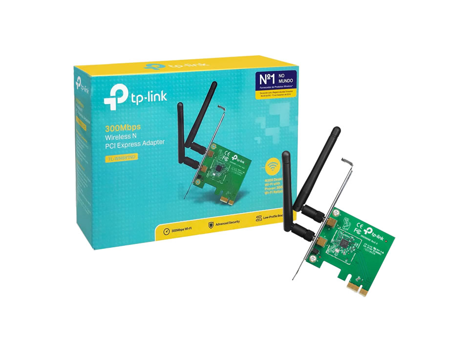 Wireless PCI Express Adapter TP-Link TL-WN881ND c/ 2 Antenas