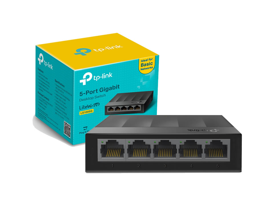 Switch 05 portas 10/100/1000 Mbps TP-LINK [LS1005G]