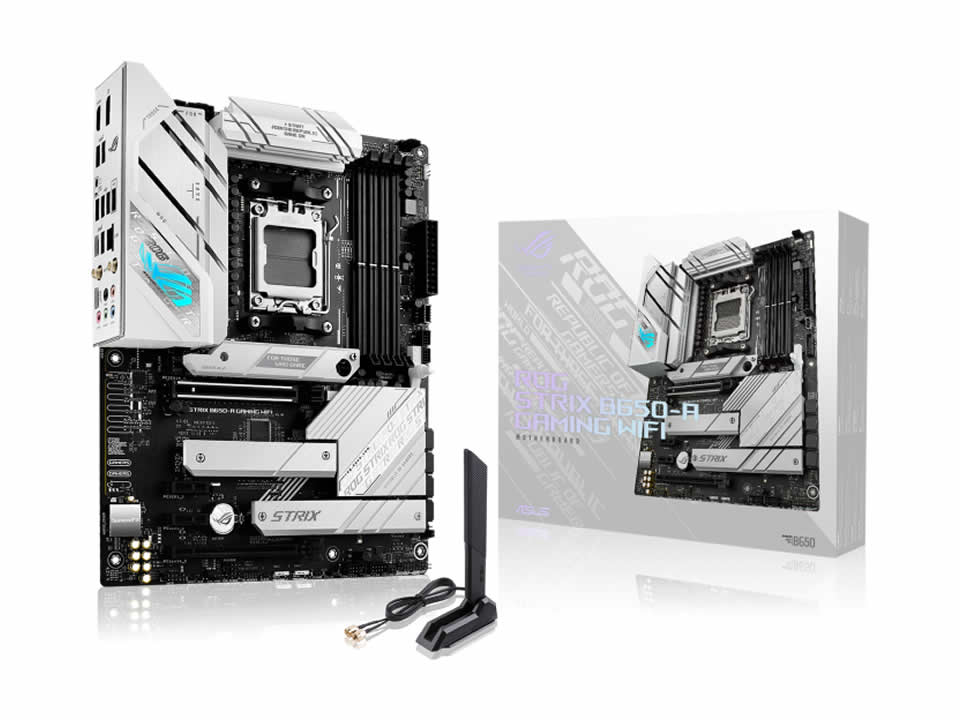 MB ASUS ROG STRIX B650-A GAMING WIFI p/ AMD AM5 4xDDR5/2xPCI-e/4xSATA/3xM.2