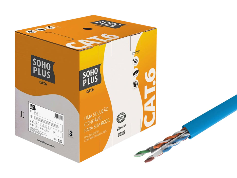 Cabo de Rede FURUKAWA SOHOPLUS U/UTP CAT.6 CMX Azul [23400174] (Caixa c/ 305 metros)