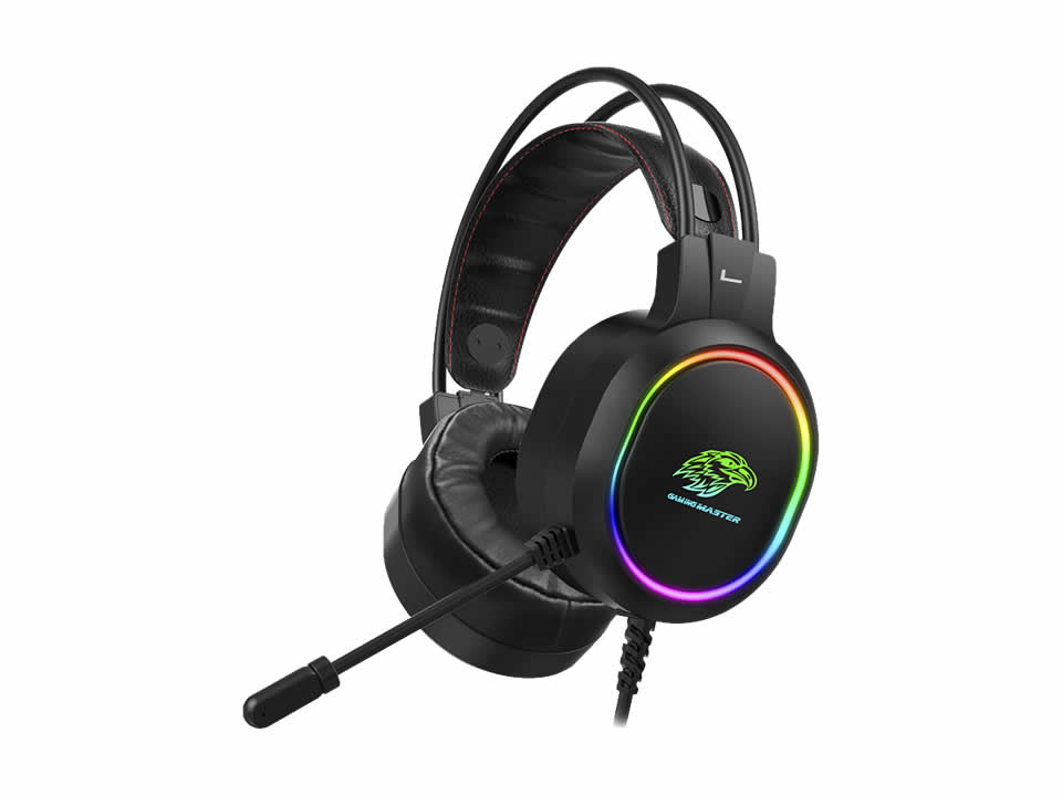 Headset Gamer USB GAMING MASTER AR43 Digital Surround 7.1 RGB Preto (Plug USB)