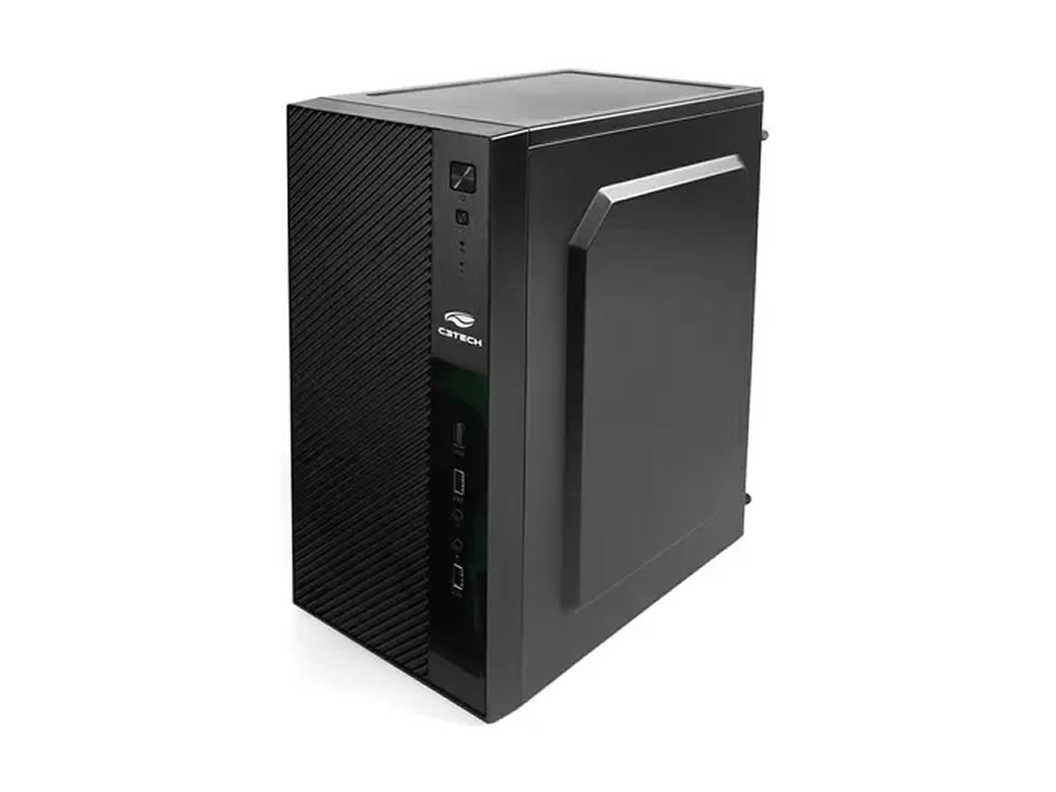 Gabinete Micro ATX C3TECH MT-31BK Preto 200W (2U2/AU/FS/0F)