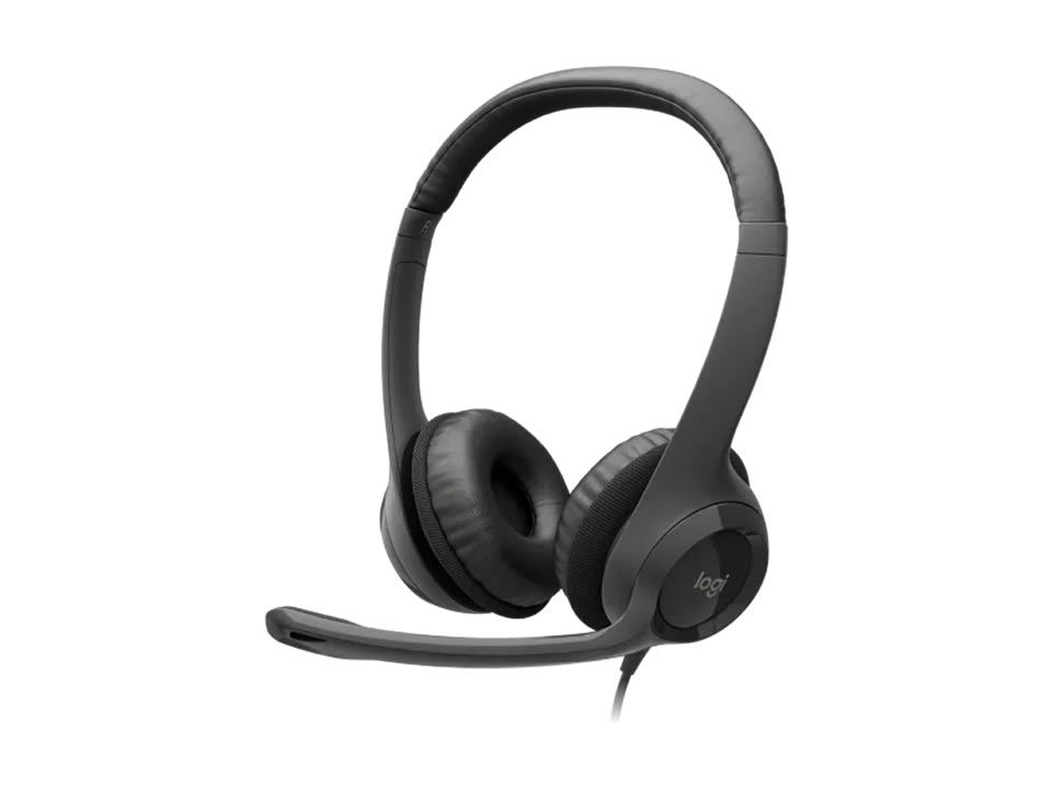 Headset LOGITECH H390 Preto (Plug USB)