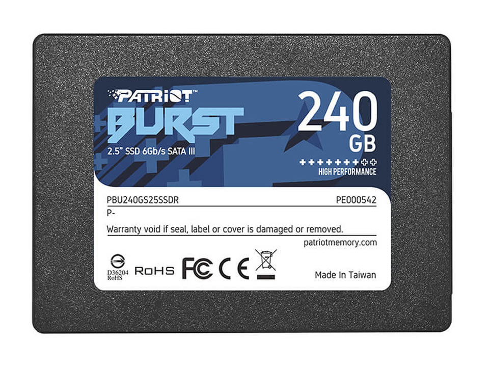 SSD PATRIOT Burst Elite 240GB [PBE240GS25SSDR] SATA 6Gb/s (L=450MB/s / E=320MB/s)