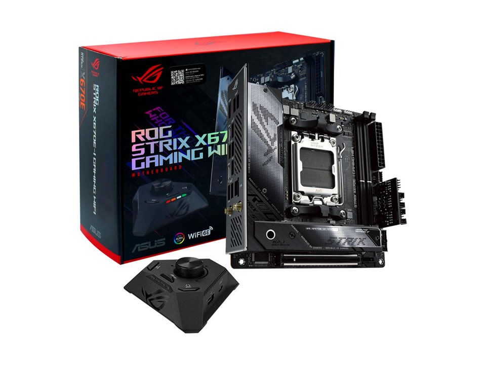 MB ASUS ROG STRIX X670E-I GAMING WIFI p/ AMD AM5 2xDDR5/1xPCI-e/2xSATA/2xM.2