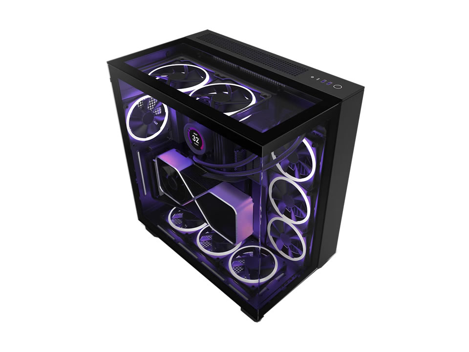 Gabinete ATX NZXT H9 ELITE BLACK [CM-H91EB-01] - SEM FONTE (2U3/1U3C/HDAP3/VT/FL/4F)