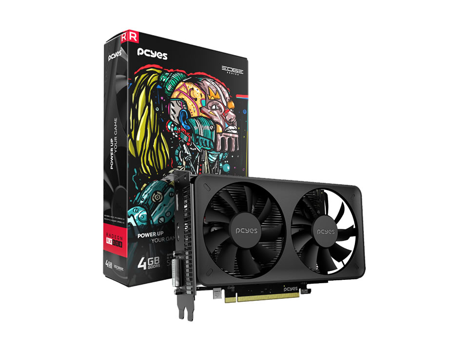 VGA PCI-e AMD Radeon RX 550 PCYES Edge Series 4GB DDR5 128 bits [PVEX5504GBDFBR] (DVI-D/HDMI/DP)