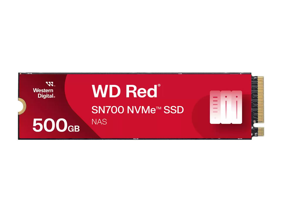 SSD WD RED SN700 500GB [WDS500G1R0C] M.2 2280 NVMe PCIe x4 Gen3 (L=3430MB/s / E=2600MB/s) (NAS/24x7)