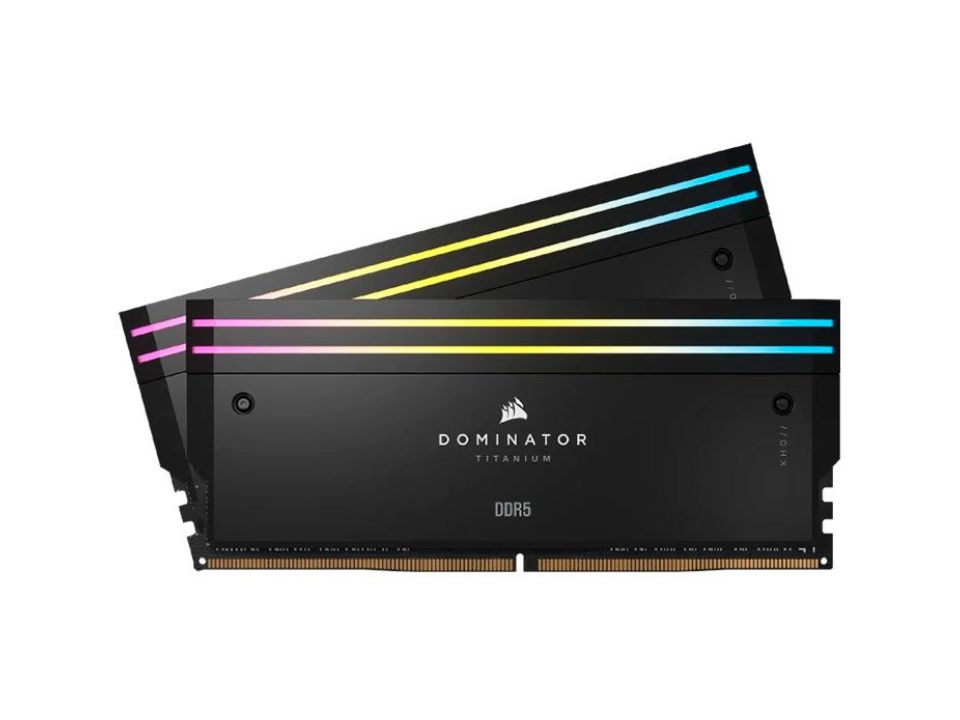 Kit Memória 2x16GB DDR5 7200MHz/1.45V (PC5-57600) CORSAIR Dominator Titanium RGB [CMP32GX5M2X7200C34]