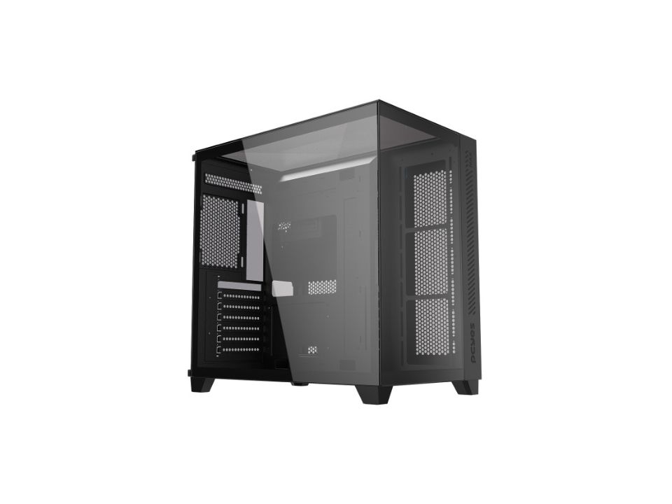 Gabinete ATX PCYES Forcefield Max Black Vulcan - SEM FONTE (2U2/1U3/HDA/VT/FL/0F)
