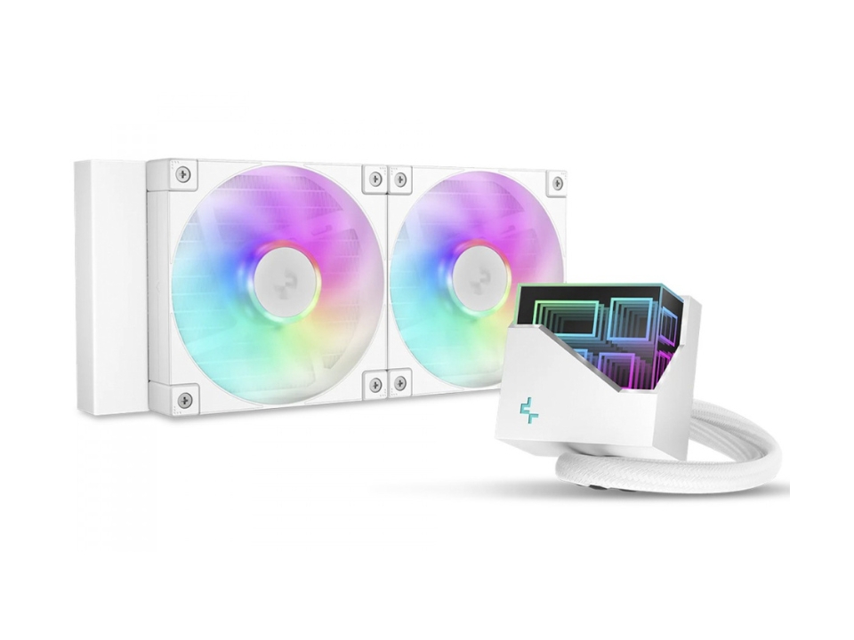 Water Cooler p/ Intel/AMD DEEPCOOL LT240 WH ARGB 240mm White [R-LT240-WHAMNC-G-1] (TDP 280W) (115X/1200/1700/1851/AM4/AM5)