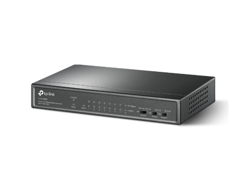 Switch 09 portas 10/100 Mbps PoE+ TP-LINK [TL-SF1009P] (08 portas PoE+/Desktop)