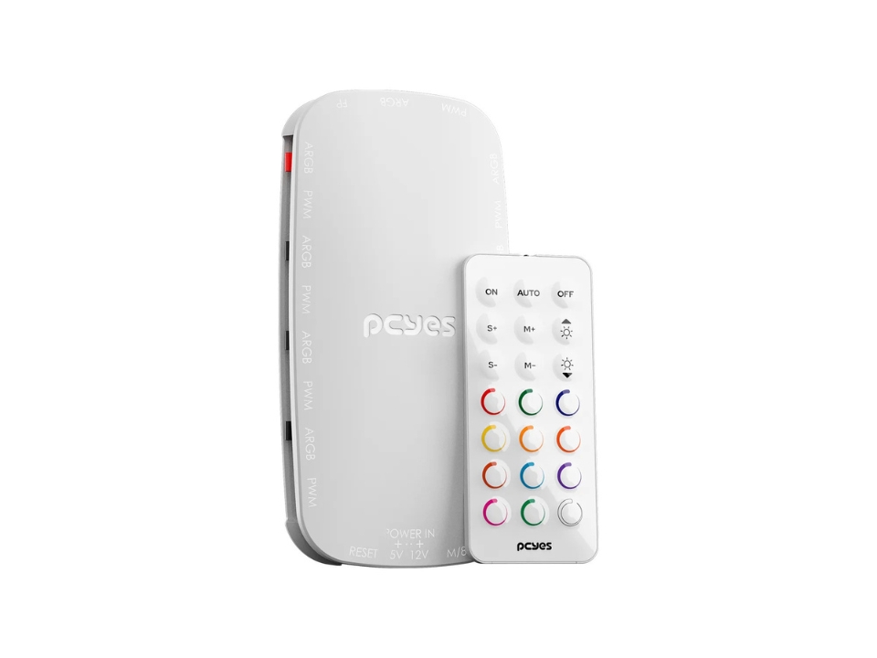 Controladora + Hub 9 Portas PWMARGB PCYES Light Core White Ghost [PELC9PGBR]