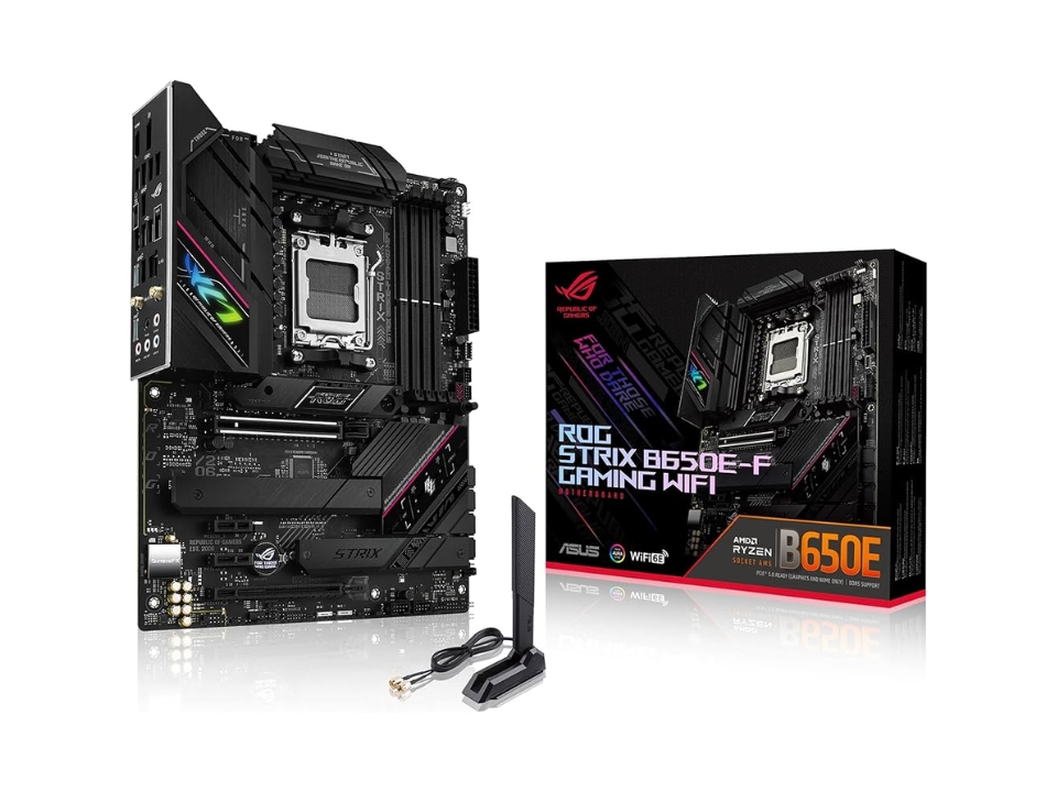 MB ASUS ROG STRIX B650E-F GAMING WIFI p/ AMD AM5 4xDDR5/2xPCI-e/4xSATA/3xM.2