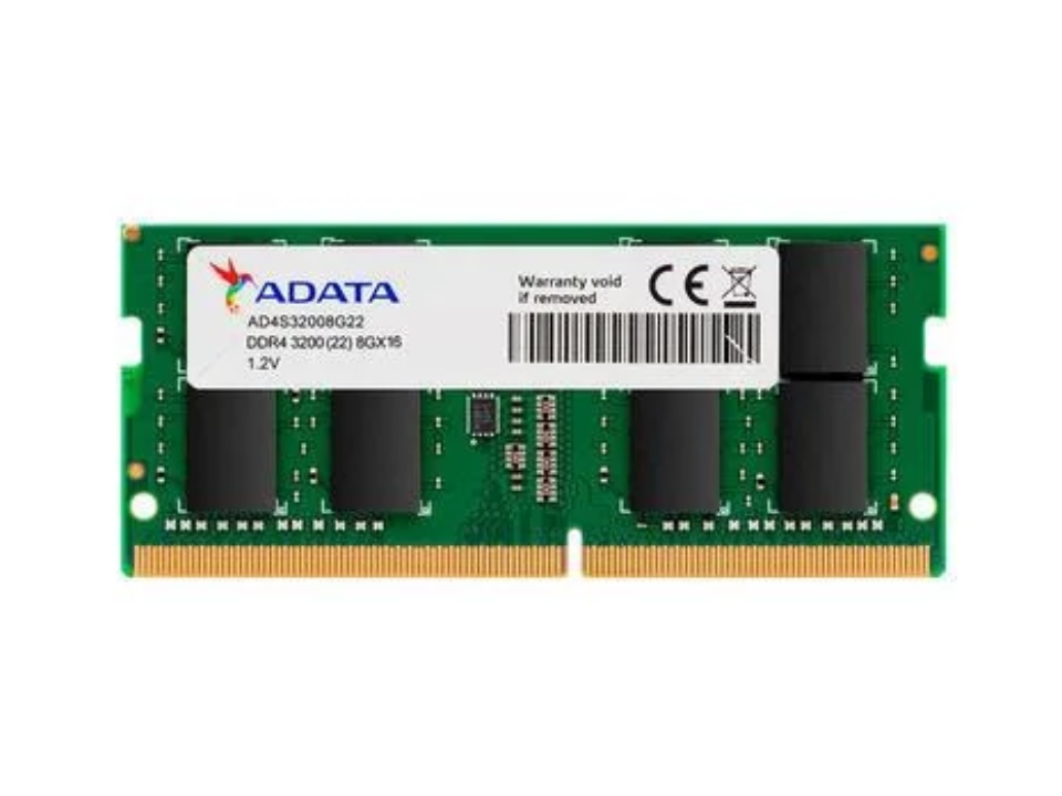 Memória NOTEBOOK 8GB DDR4 3200MHz/1.2V (PC4-25600) ADATA [AD4S32008G22-SGN]