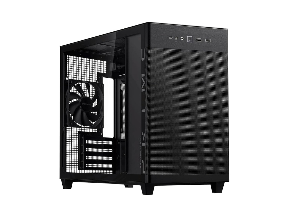 Gabinete Micro ATX ASUS Prime AP201 Preto - SEM FONTE (2U3/1U3C/HDA/VT/FF/1F)