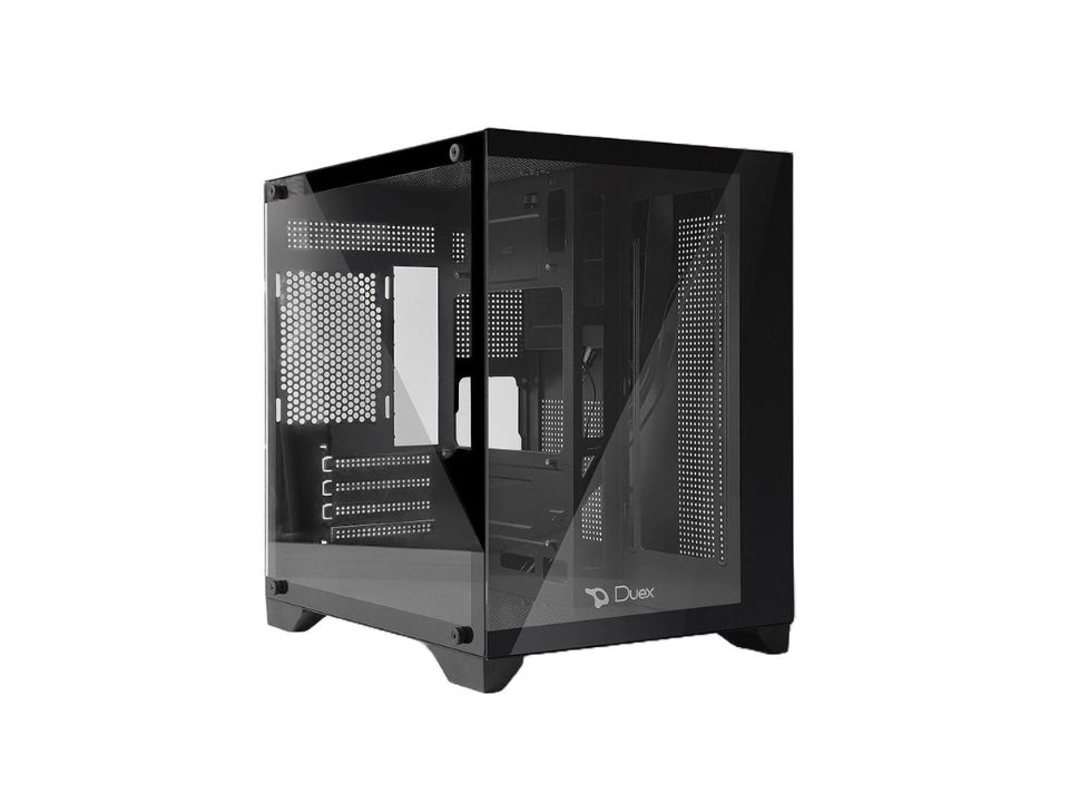 Gabinete Micro ATX DUEX DXSS05B Preto - SEM FONTE (2U2/1U3/HDA/VT/FL/5F)