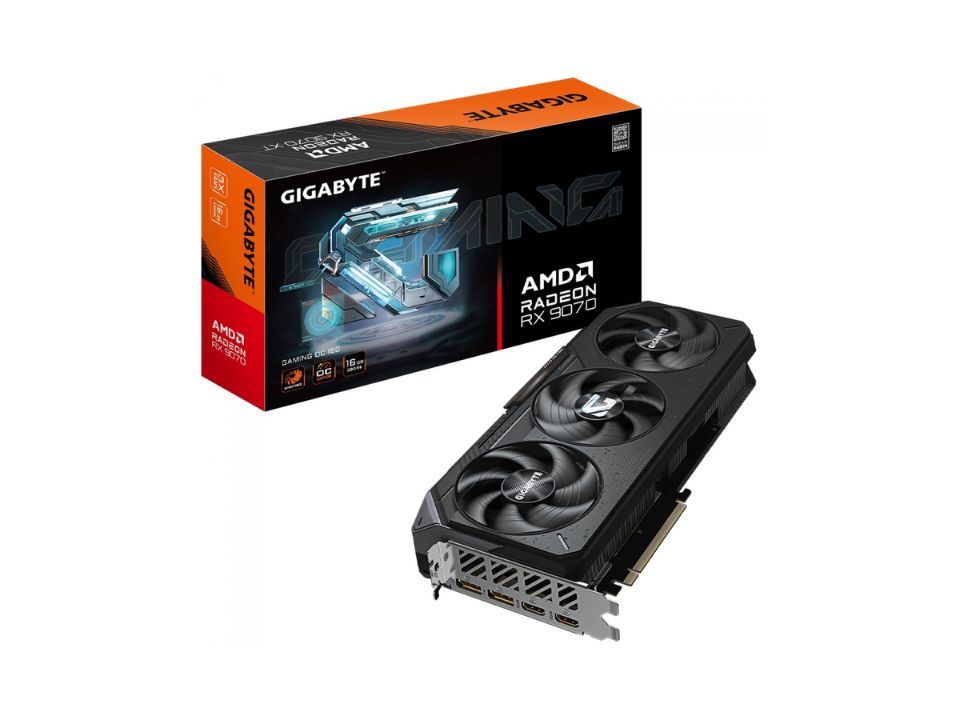 VGA PCI-e AMD Radeon RX9070 GIGABYTE Gaming OC 16GB DDR6 256 bits [GV-R9070GAMING OC-16GD] (2xHDMI/2xDP)