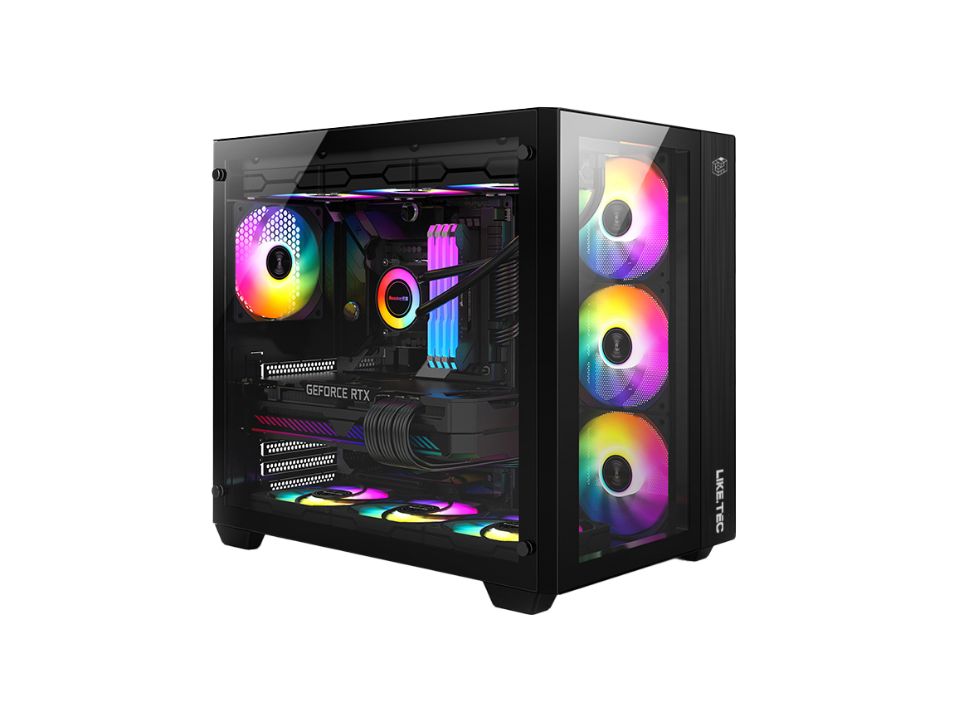 Gabinete ATX LIKETEC Zeus Pro Glass Dark [LC-CB3X3-ZEUS-2089] - SEM FONTE (2U2/1U3/HDA/VT/FL/0F)