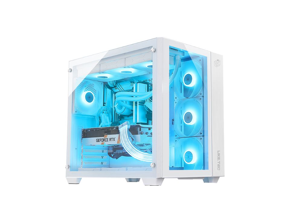 Gabinete ATX LIKETEC Zeus Pro Glass Snow [LC-CB3X3-ZEUS-2121] - SEM FONTE (2U2/1U3/HDA/VT/FL/0F)
