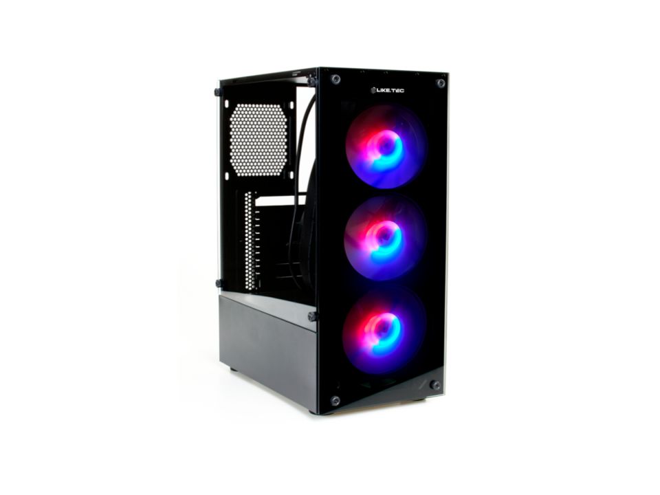 Gabinete ATX LIKETEC Matrix V2 Black [LC-AT-MATRIX-2090] - SEM FONTE (2U2/HDA/VT/FI/3F)