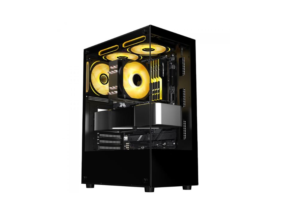 Gabinete ATX LIKETEC Heydar Dark [LC-CB-HEYDAR-2084] - SEM FONTE (2U2/AU/VT/FI/0F)