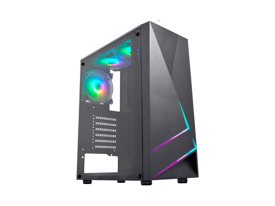 Gabinete ATX GAMING MASTER Kratos II [CG45TP] - SEM FONTE (2U2/HDA/TA/FI/0F)