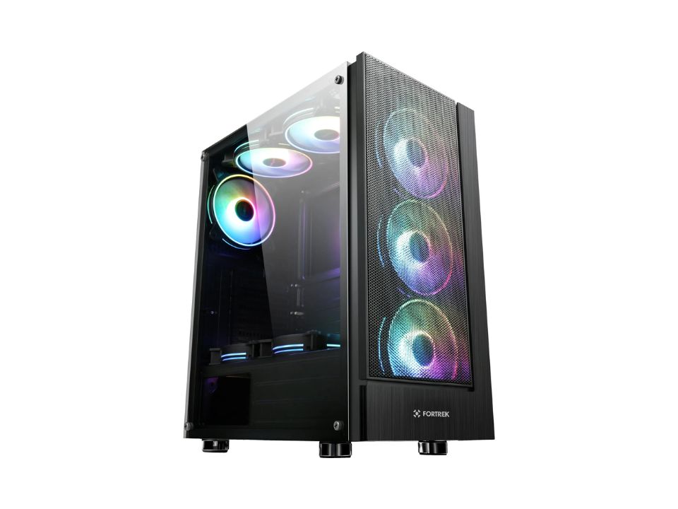Gabinete ATX FORTREK Cruiser Black ARGB [70569] - SEM FONTE (2U2/1U3/HDA/TA/FI/3F)