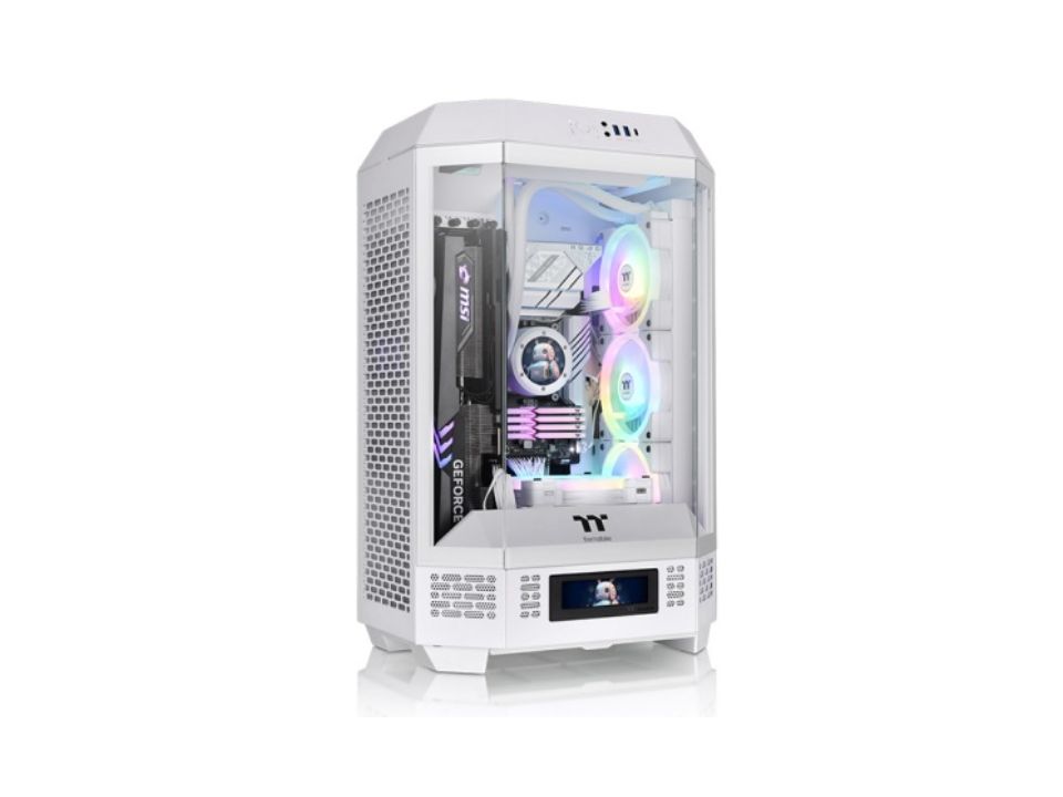 Gabinete Micro ATX THERMALTAKE Tower 300 Snow Edition [CA-1Y4-00S6WN-00] - SEM FONTE (2U3/1U3C/HDA/VT/FI/2F)