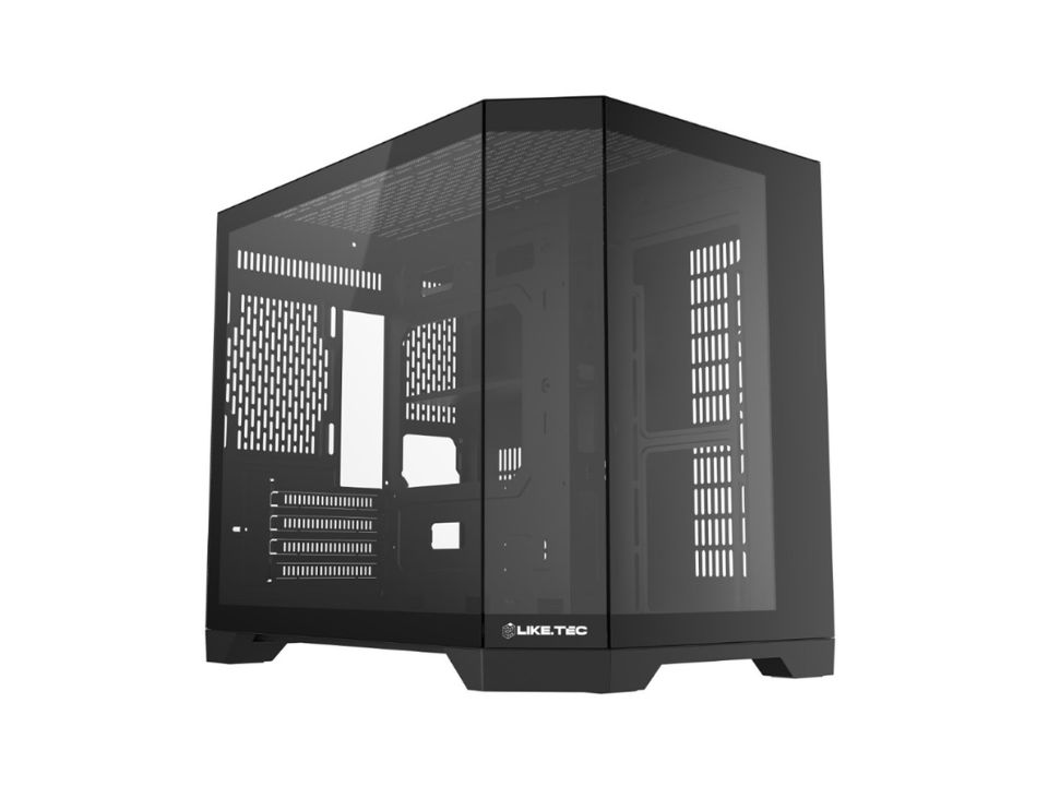 Gabinete Micro ATX LIKETEC Ilusion Dark [LC-CB2X2-ILUSION-2112] - SEM FONTE (1U2/1U3/HDAP3/VT/FL/0F)