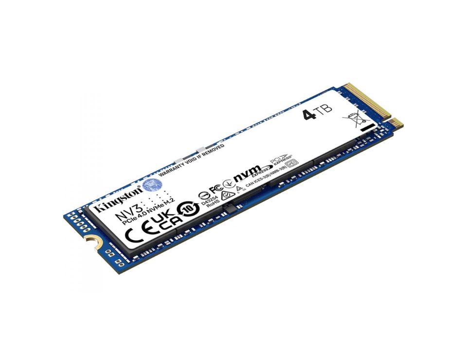 SSD KINGSTON NV3 4TB [SNV3S/4000G] M.2 2280 NVMe PCIe x4 Gen4 (L=6000MB/s / E=5000MB/s)