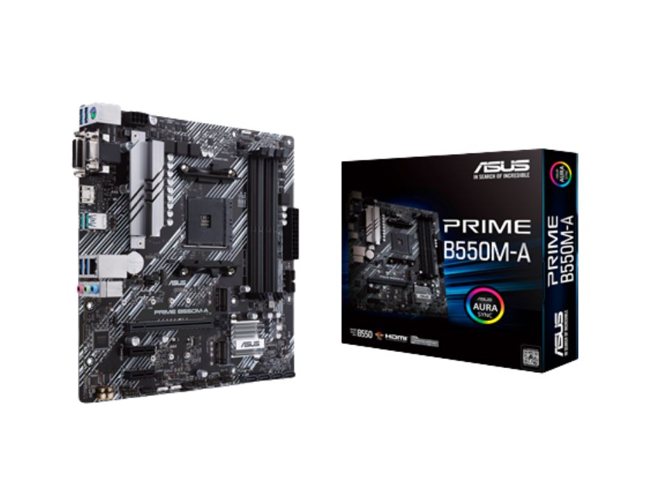 MB ASUS PRIME B550M-A p/ AMD AM4 4xDDR4/1xPCI-e/4xSATA/2xM.2