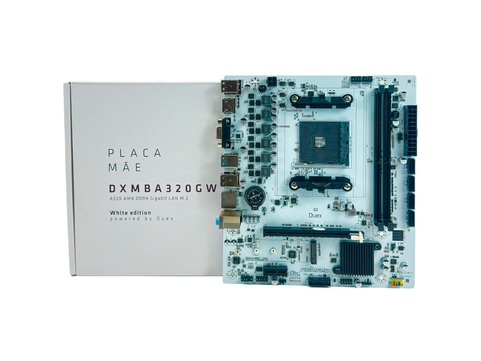 MB DUEX DXMBA320GW p/ AMD AM4 2xDDR4/1xPCI-e/4xSATA/1xM.2 NVMe