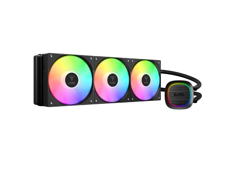 Water Cooler p/ Intel/AMD GAMDIAS Aura GL360 V2 ARGB Black (115X/1200/1700/1851/20XX/AM4/AM5)