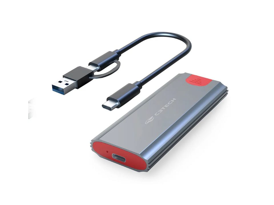 Case Externo p/ SSD M.2 NVMe/SATA C3TECH CH-M500 [CH-M500SI] (Type C + A / OTG)