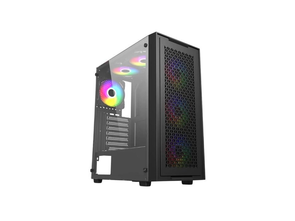Gabinete ATX BLUECASE X-Frame BG-050 Preto [BG-050BX] - SEM FONTE (2U2/1U3/HDA/VT/FI/0F)