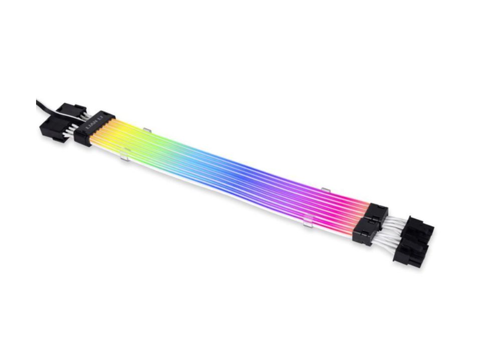 Cabo Extensor LIAN LI Strimer Plus V2 ARGB [PW8-PV2 BLACK] (2x8PIN x 2x8PIN / 300 mm)