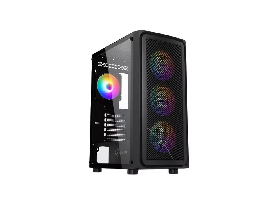 Gabinete ATX KALKAN Joturn Black [KLK00038] - SEM FONTE (2U2/1U3/HDA/VT/FI/3F)