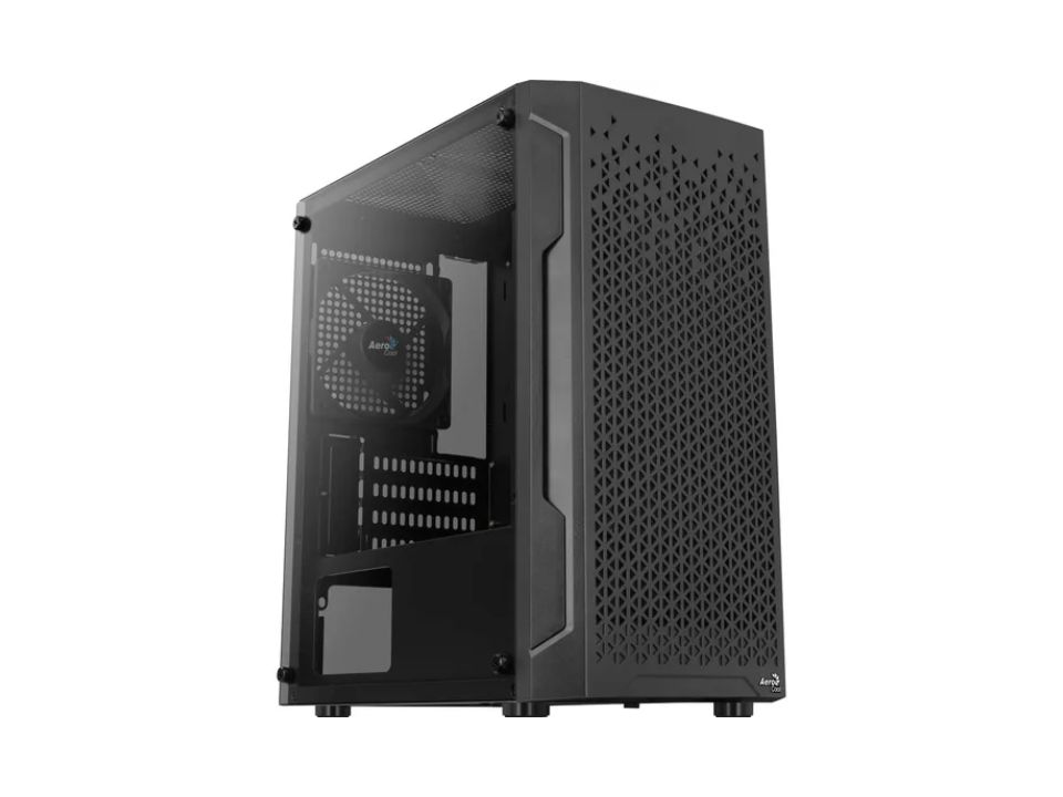 Gabinete Micro ATX AEROCOOL Trinity Mini Black [Trinity Mini-G-BK-V1] - SEM FONTE (1U2/2U3/HDA/VT/FI/1F)