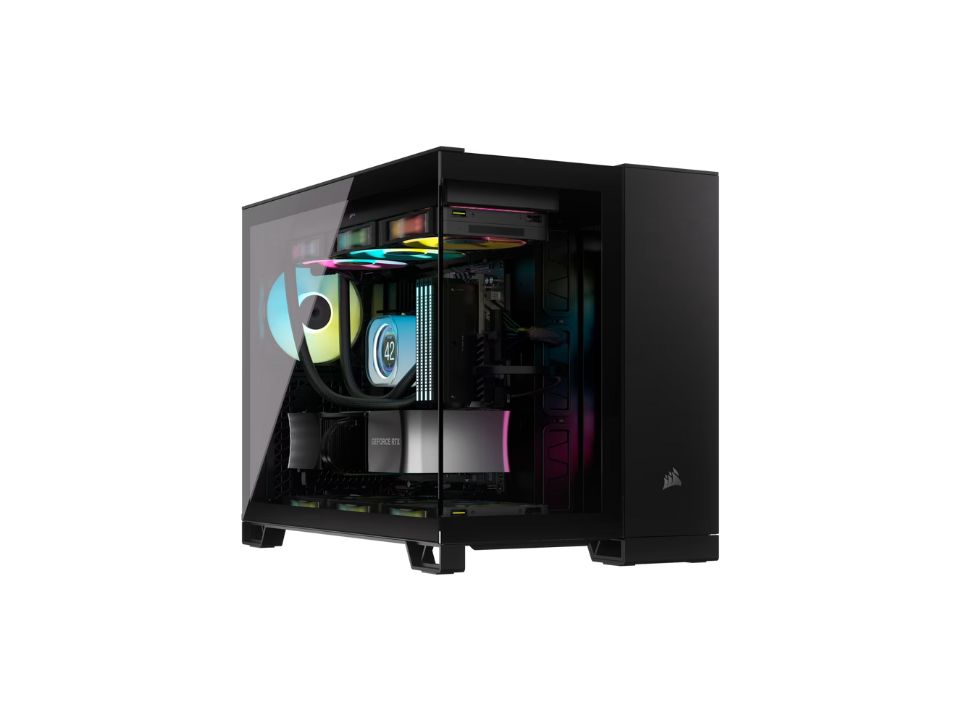 Gabinete Micro ATX CORSAIR 2500X Black [CC-9011265-WW] - SEM FONTE (2U3/1U3C/HDAP3/VT/FL/0F)