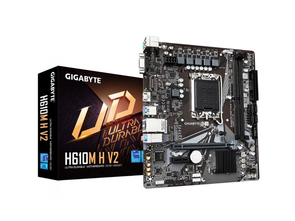 MB GIGABYTE H610M H V2 p/ Intel LGA1700 2xDDR5/1xPCI-e/4xSATA/1xM.2