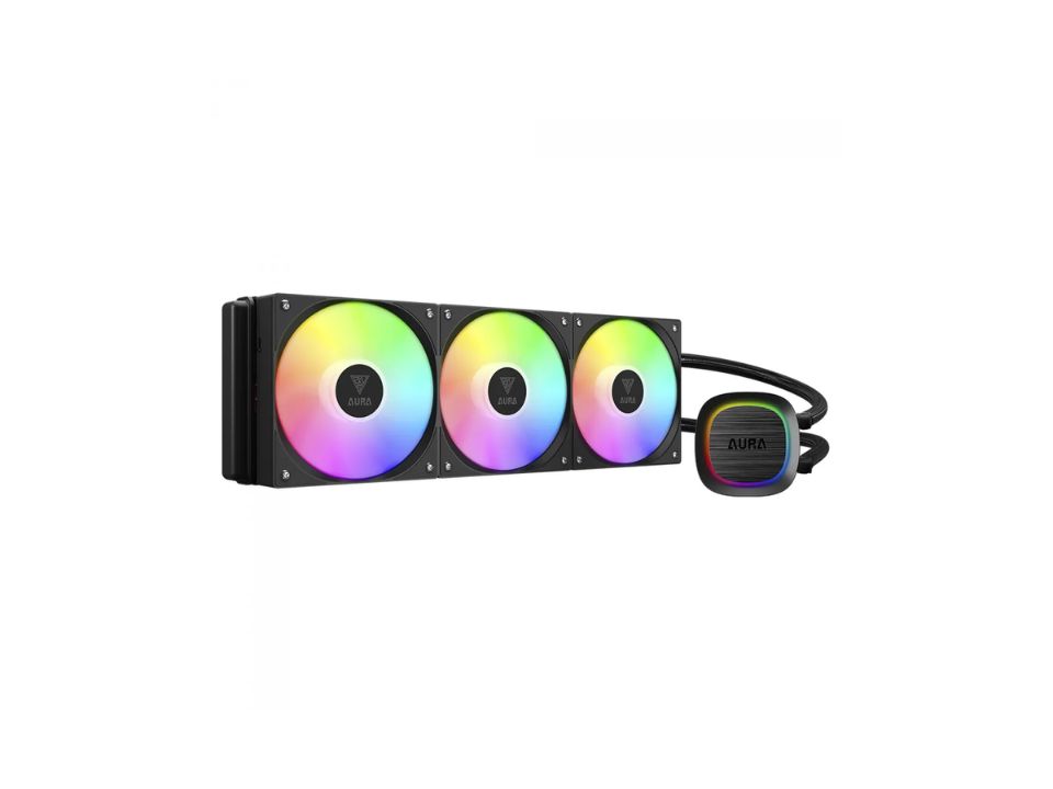 Water Cooler p/ Intel/AMD GAMDIAS Aura GL360 Lite ARGB Black (115X/1200/1700/1851/20XX/AM4/AM5)