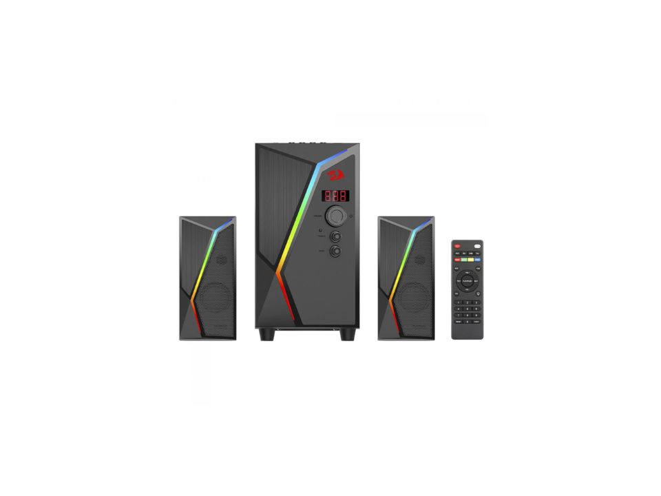 Caixa de Som 2.1 REDRAGON Anvil Pro [GS520-PRO] Preta (25W RMS/P2/Bluetooth/SD Card/USB)