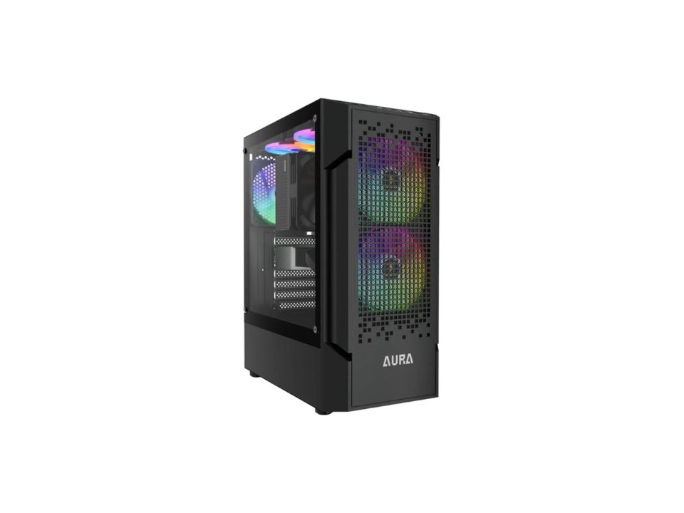 Gabinete ATX GAMDIAS Aura GC7 Black - SEM FONTE (2U2/1U3/HDA/VT/FI/3F)
