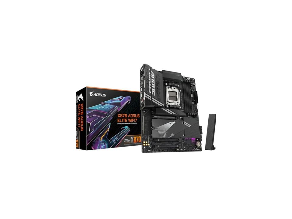 MB GIGABYTE X870E AORUS ELITE WIFI7 p/ AMD AM5 4xDDR5/3xPCI-e/4xSATA/4xM.2