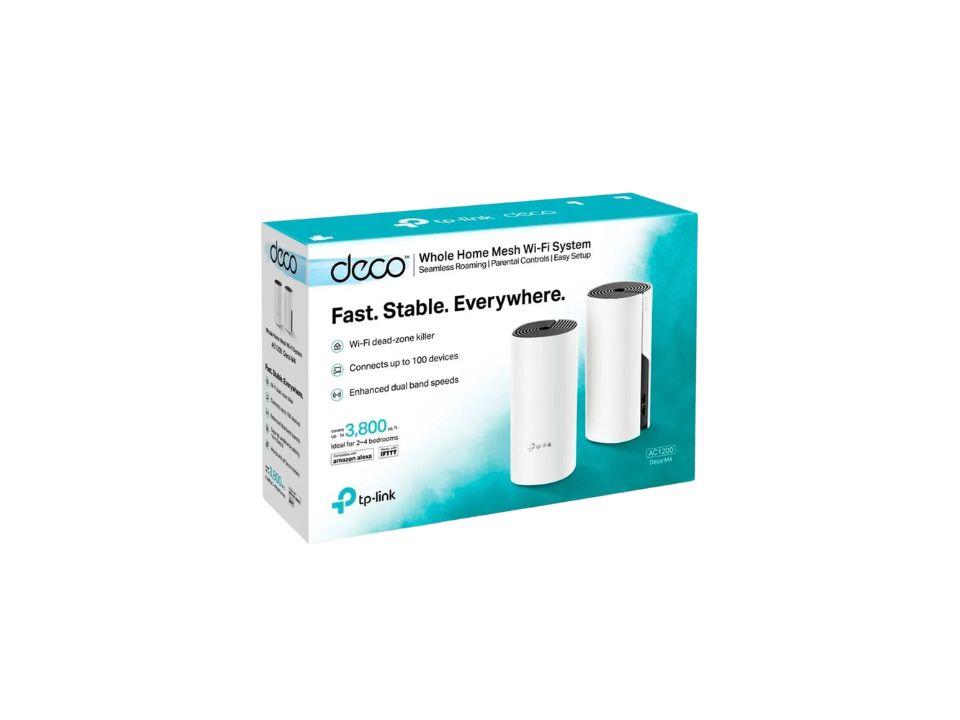 Wireless Router Mesh Gigabit Dual-Band TP-LINK Deco M4 Ver. 2.8 (AC1200: 300Mbps + 867Mbps) (Pack c/ 2 Unidades)