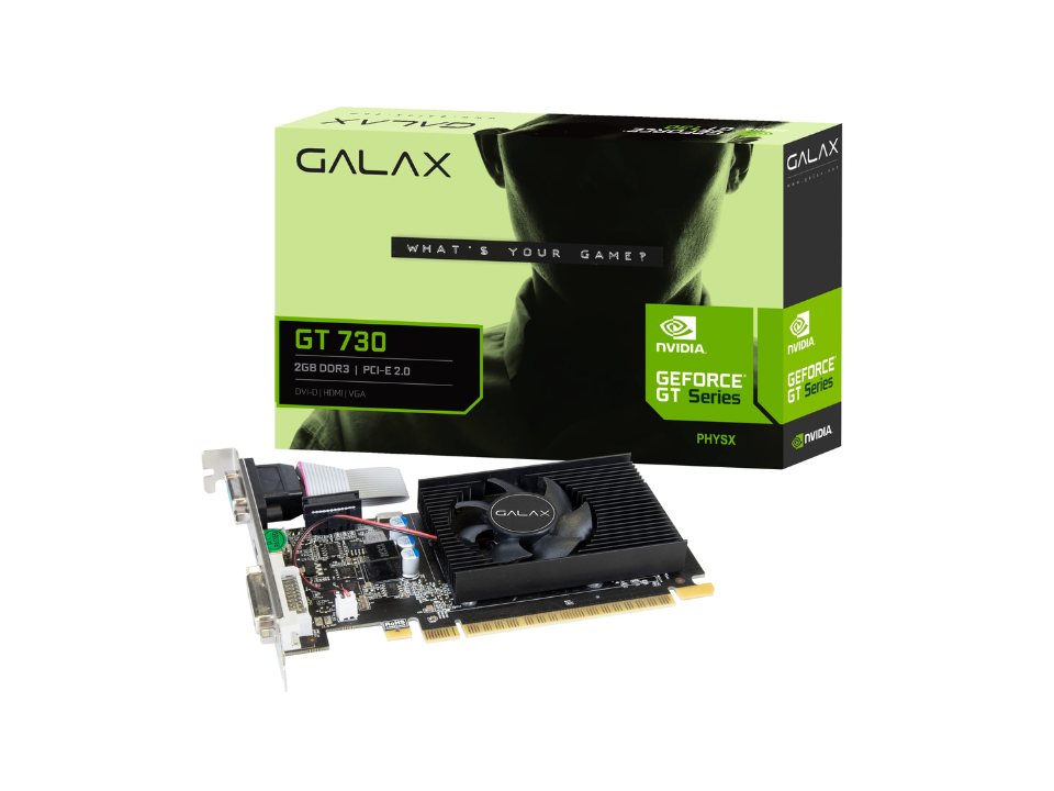 VGA PCI-e GeForce GT730 GALAX 4GB DDR3 128 bits [73GQF8HX00HD] (VGA/DVI/HDMI) (LP)